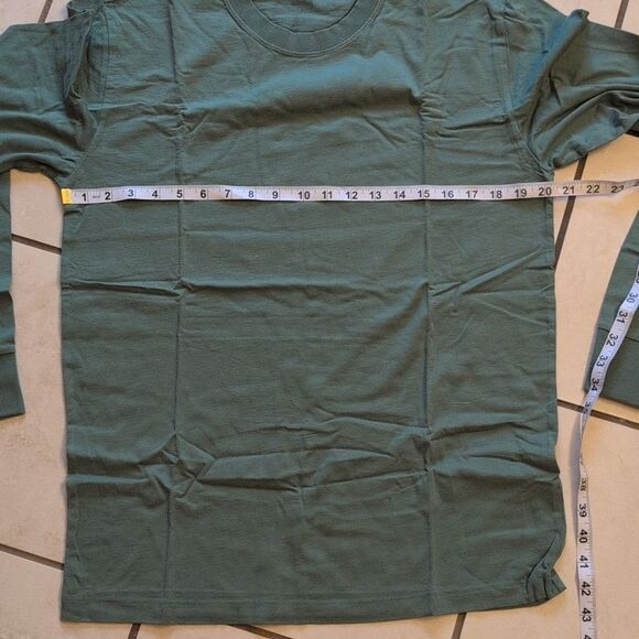 NWT Allbirds Cotton Long Sleeve Tee Hazy Cargo Green Size M - Picture 5 of 10